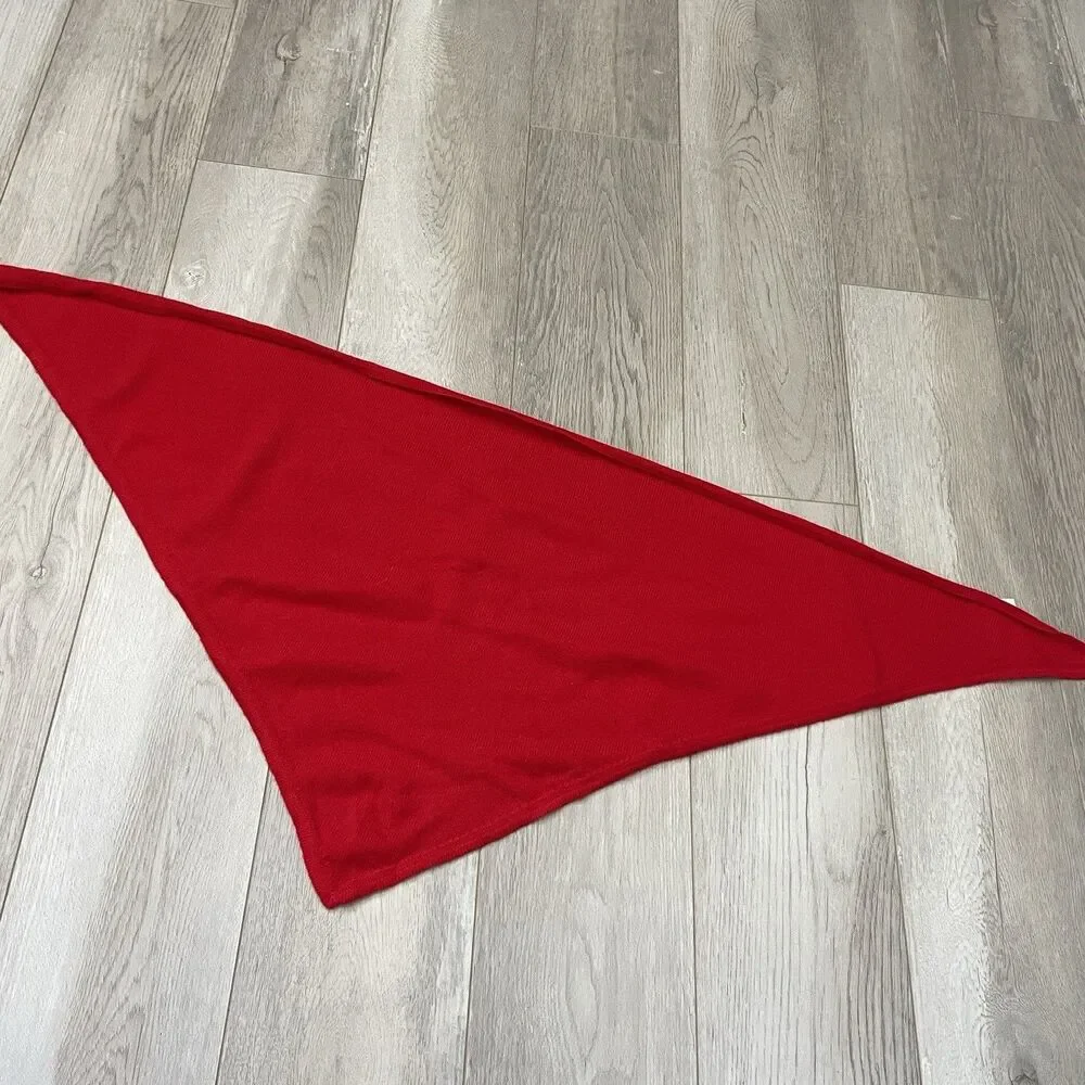 Madewell Bandana Scarf wool cashmere knit womens Red (one size)